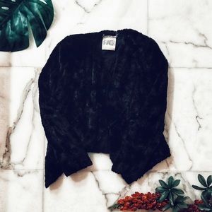 ⚡️Soft Black Faux Fur Cardigan/Blazer